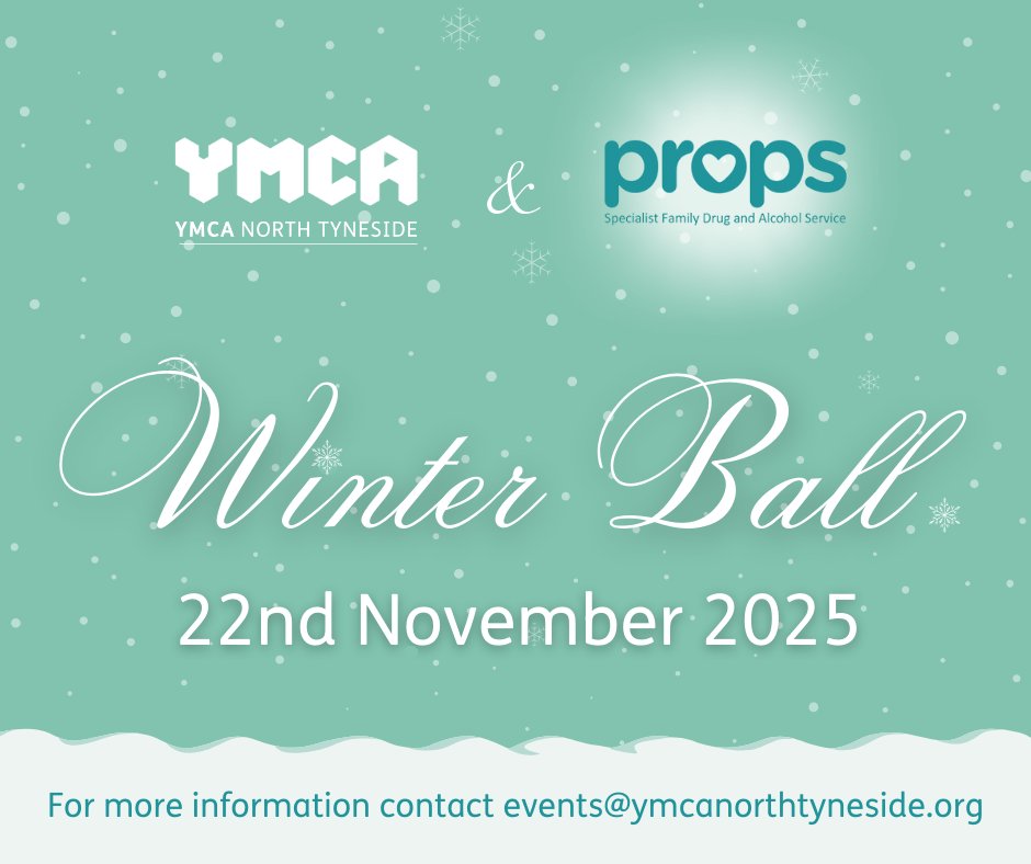 Mark your calendars! 🗓️ Join YMCA North Tyneside and <a href="/PROPSNorthEast/">PROPS</a> for a dazzling Winter Ball on Friday 22nd November 2025! ✨

Tickets on sale soon 🎟️

For more info or to discuss sponsorship opportunities, please email events@ymcanorthtyneside.org.

#YMCA #PROPS