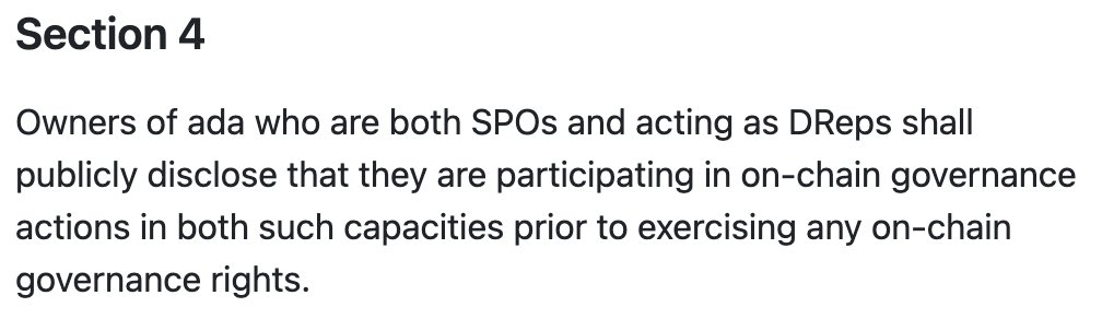 hix_coffeepool's tweet photo. In my understanding of ratified Cardano Constitution VI-4 and VII-9, we have to publicly open “What Pool(s), What DRep and CC” to public, rather than just open the status of SPO, DRep (and CC).
Am I right here? https://t.co/pXkLhXxpup