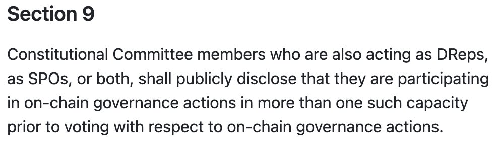 hix_coffeepool's tweet photo. In my understanding of ratified Cardano Constitution VI-4 and VII-9, we have to publicly open “What Pool(s), What DRep and CC” to public, rather than just open the status of SPO, DRep (and CC).
Am I right here? https://t.co/pXkLhXxpup