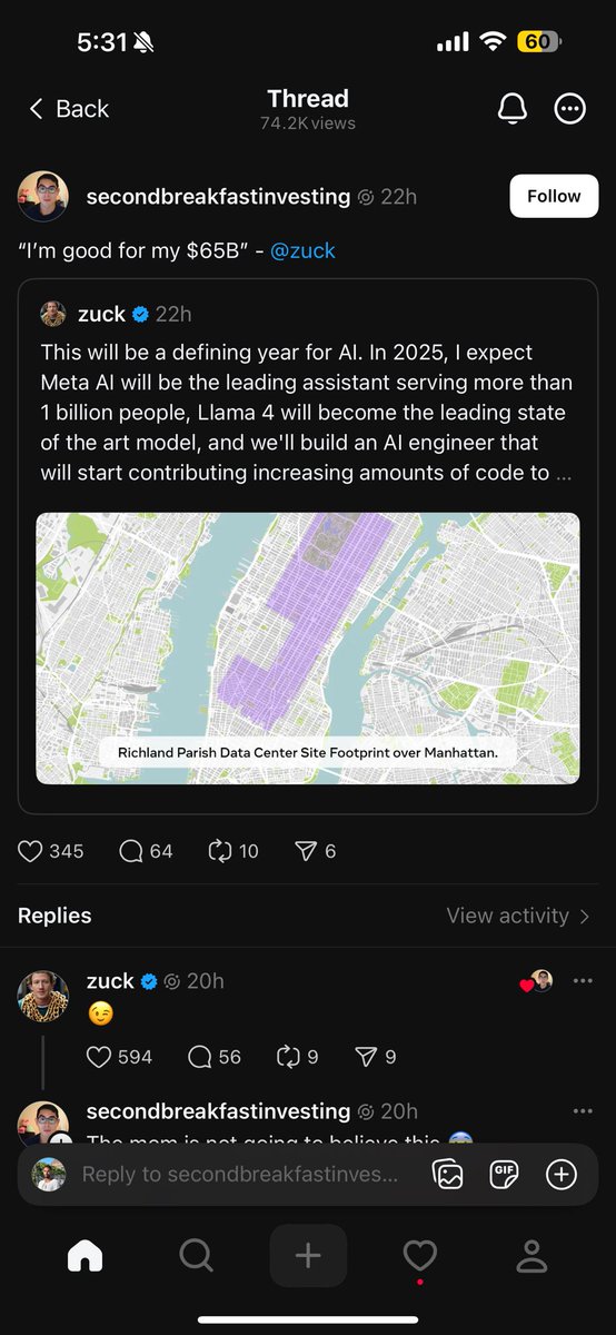 Confirmed:

Zuck reads tweets on X