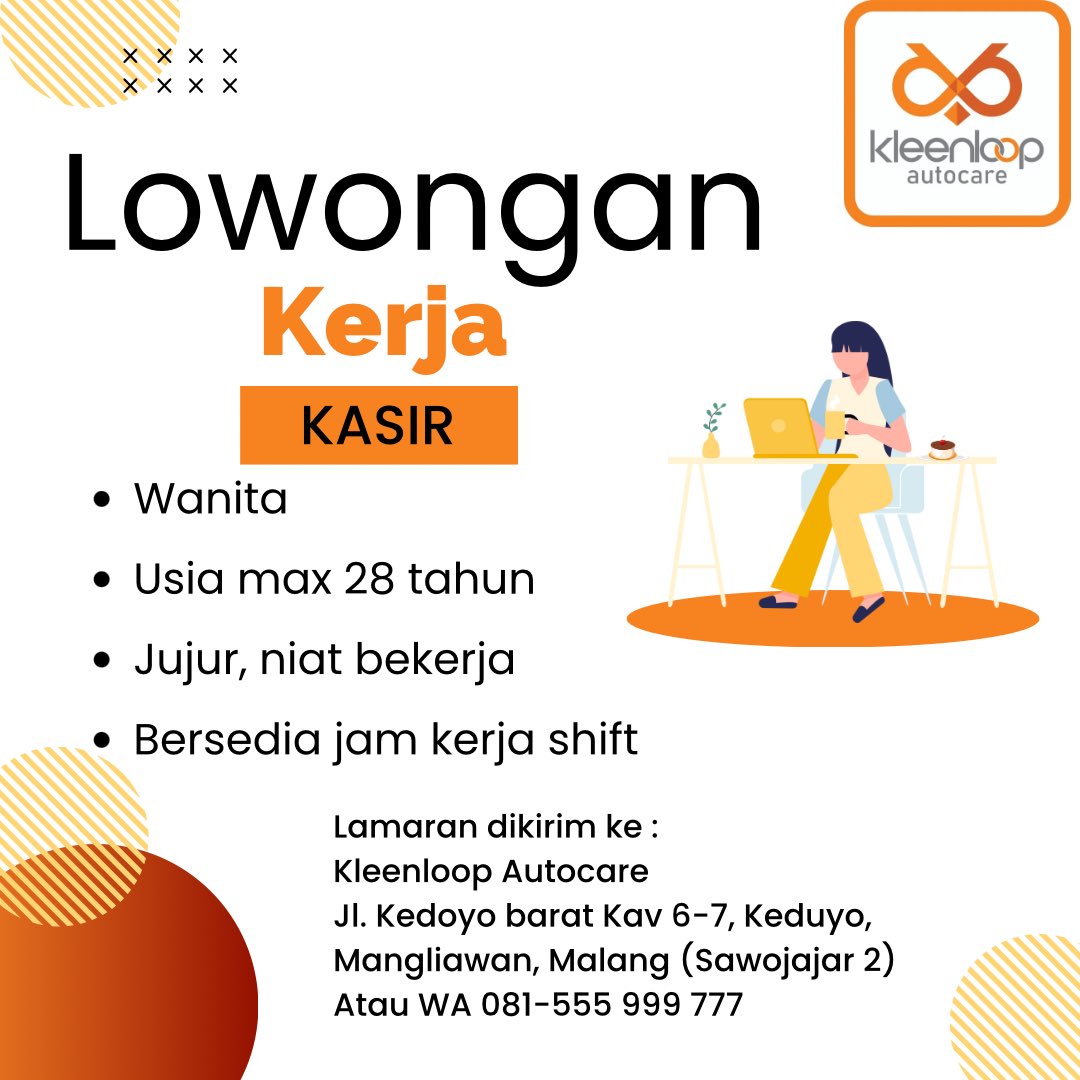 Lowongan pekerjaan malang
Bantu repost ya min
Cc <a href="/infomalang/">Info Malang</a> <a href="/Lokermalang/">L o k e r m a l a n g | Media</a>