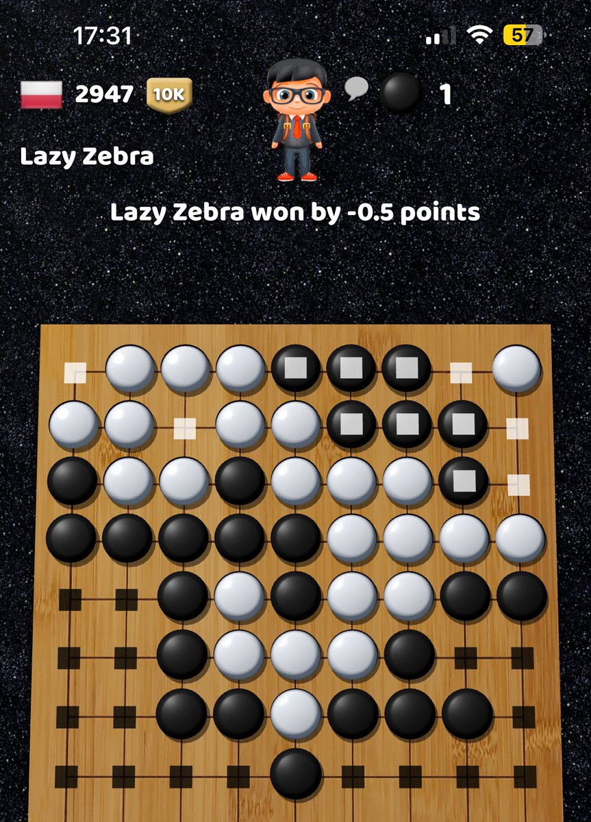 How can someone win with -0.5 points? Bug? #BadukPop #Go