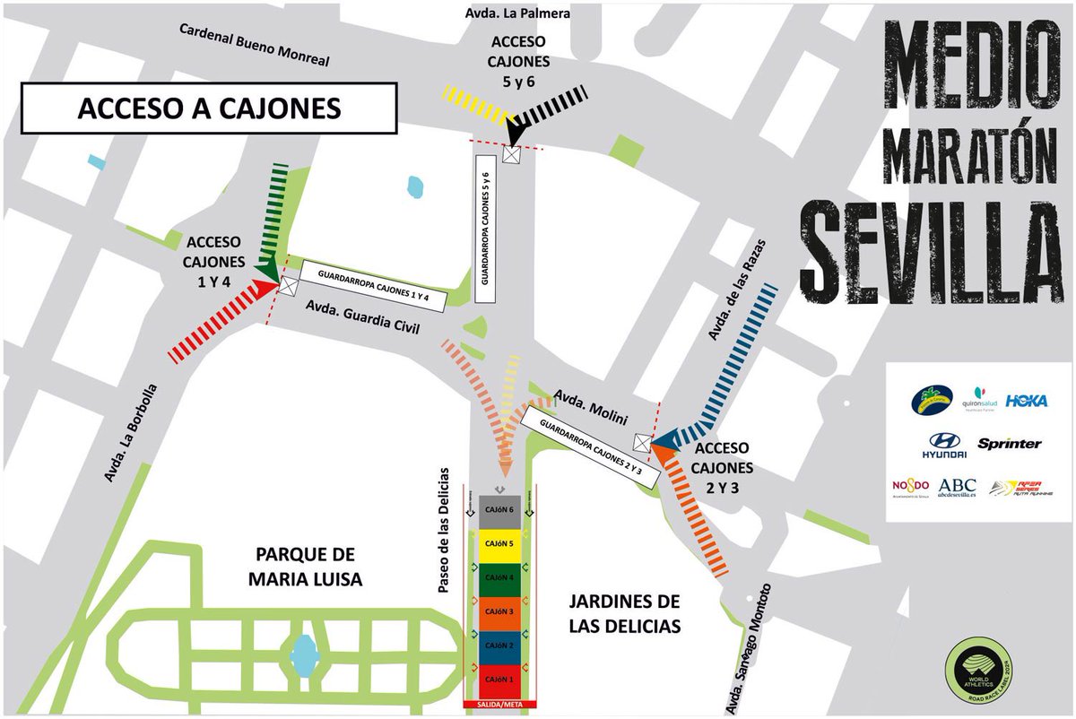 Ayto_Sevilla's tweet photo. ⚠️ Acceso general de corredores para el @mediodesevilla.

🚌 Recuerda que @tussamoficial será GRATIS para los corredores y voluntarios hasta las 15:00 h.

Presta atención a los cortes al tráfico por parte de Policía Local 👮🏼‍♀️, ¡y disfruta de la carrera! 🤗

#mediosevilla25 https://t.co/rAc7KgVf7h