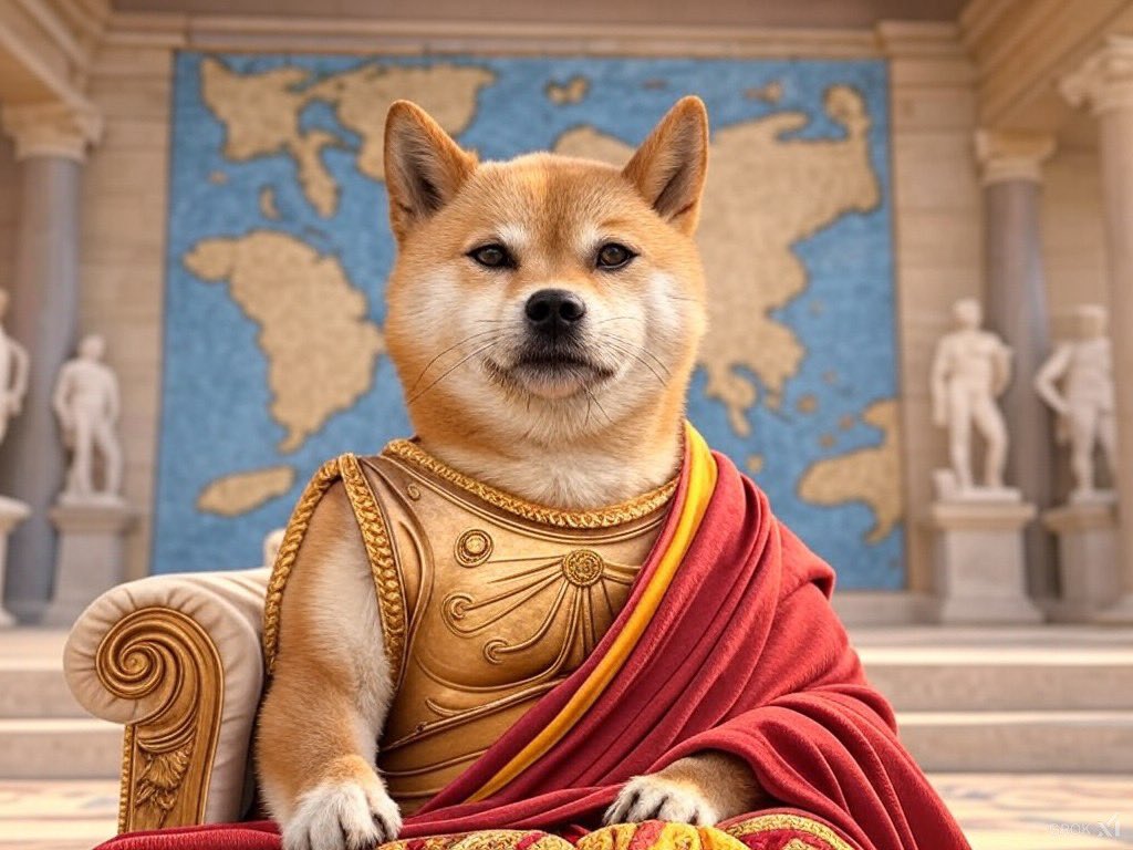 supermemecy's tweet photo. @BillyM2k I am Dogius Maximus. Emperor of Dogecoin. 🤝 https://t.co/Mn2DsH2Lam