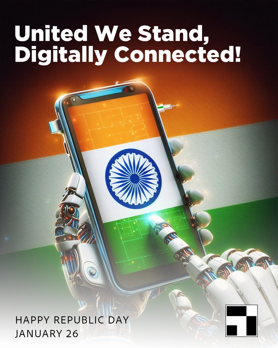 DotProduct4466's tweet photo. United we stand, digitally connected! Celebrating the spirit of Republic Day 🇮🇳. 
Jai Hind!

#RepublicDay #India https://t.co/djueNrA4LE