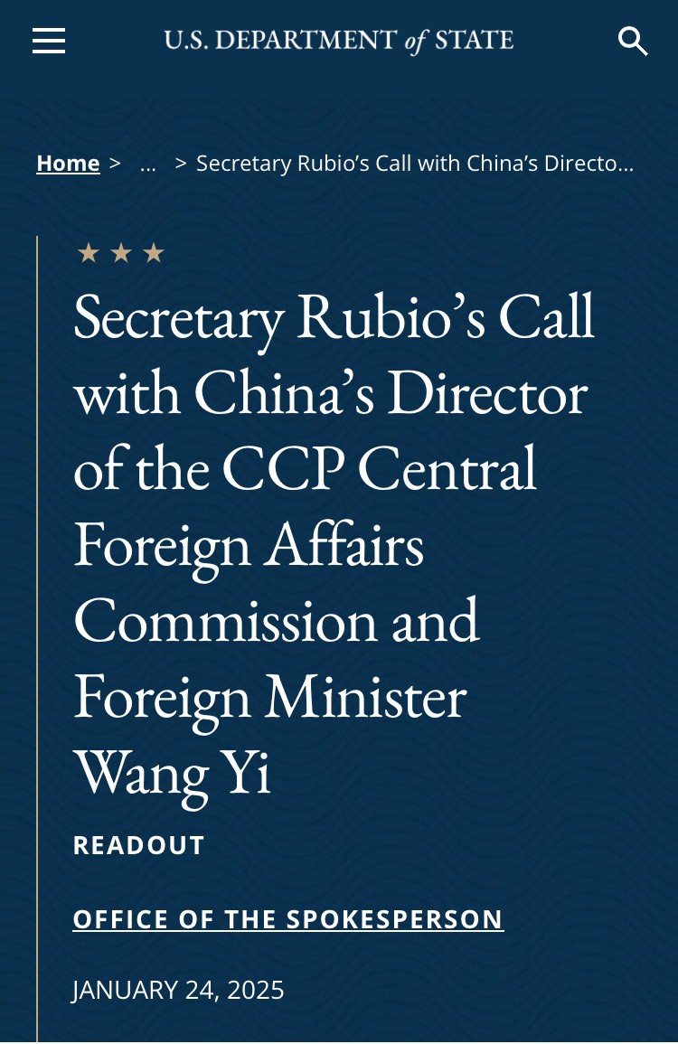 Neil Thomas 牛犇 (@neilthomas123) on Twitter photo Something everyone missed about the <a href="/StateDept/">Department of State</a> readout of the <a href="/SecRubio/">Secretary Marco Rubio</a> China call
Wang Yi is not Director of the CCP Central Foreign Affairs Commission, that is Xi Jinping
Wang Yi is Director of the Central Foreign Affairs Office, the general office of that commission
1/4 Something everyone missed about the <a href="/StateDept/">Department of State</a> readout of the <a href="/SecRubio/">Secretary Marco Rubio</a> China call
Wang Yi is not Director of the CCP Central Foreign Affairs Commission, that is Xi Jinping
Wang Yi is Director of the Central Foreign Affairs Office, the general office of that commission
1/4