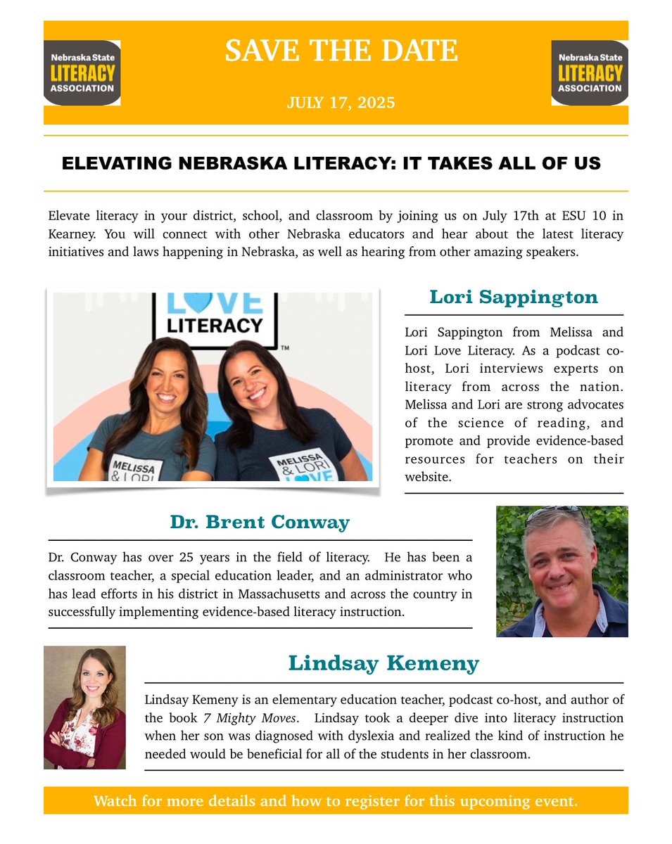 NebraskaReads's tweet image. Watch for more details and registration information coming soon.