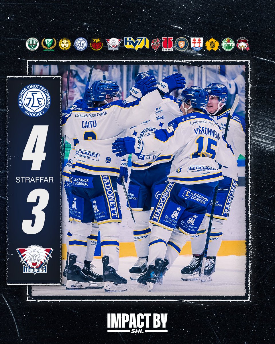 SHLse's tweet photo. Leksand vände och vann på straffar.

Mer om matchen och höjdpunkter: 📲 
https://t.co/EcLLUAlfzj

#LIFLHC #SHL #twittpuck #ishockey #svsshl https://t.co/y2yxXrIUKa