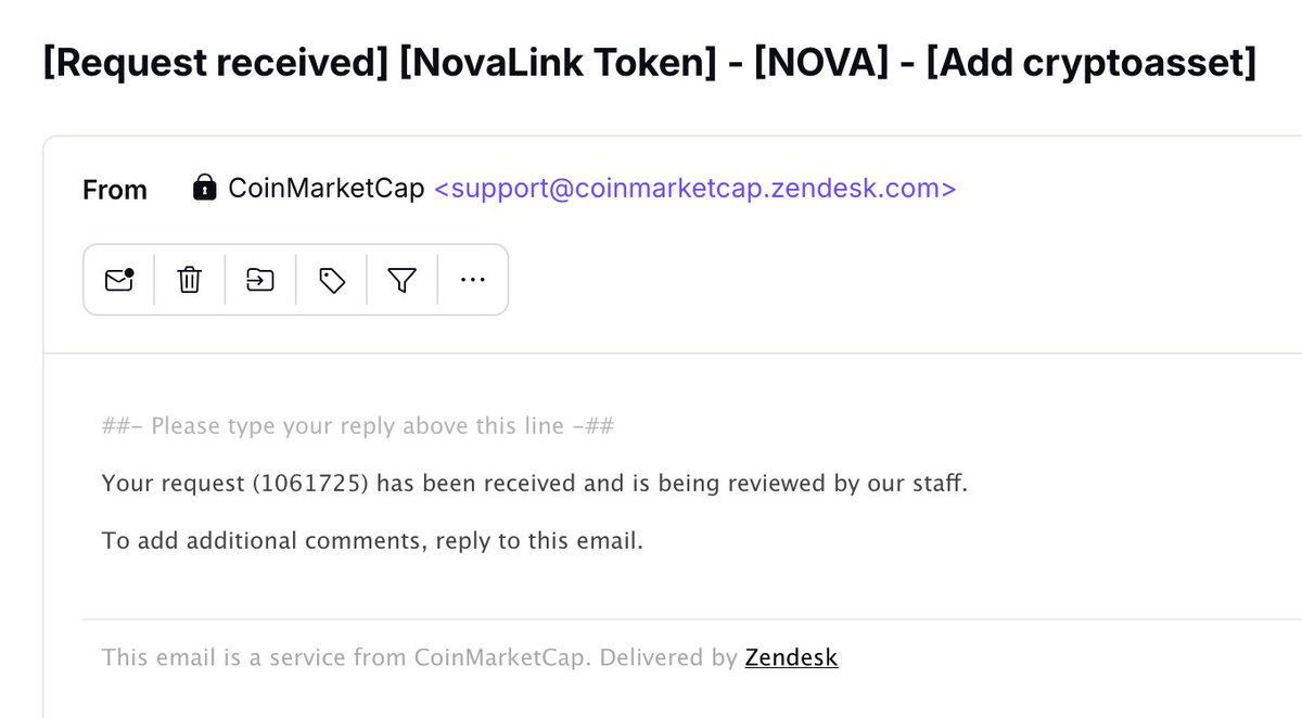 CMC listing <a href="/CoinMarketCap/">CoinMarketCap</a> has been submitted 🚀

Get ready for $NOVA on CMC soon.