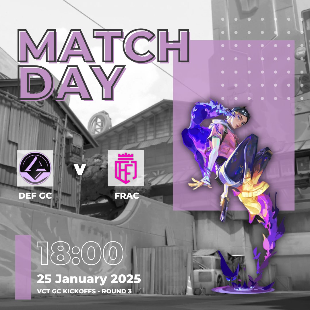 EVEGamechangers's tweet photo. Second day in VCT GC EMEA Kickoffs!
Today, we are up against @FractiousES ๐ GLHF!
#DEFIENT #VCTGC #GameChangers #VALORANT https://t.co/PSZ4t4tjNz