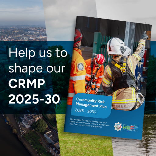 We’d love to hear your feedback on our draft Community Risk Management Plan. The Public Consultation is now live! hwfire.org.uk/crmp/
#HWFRS #CRMP #Hereford #Worcester