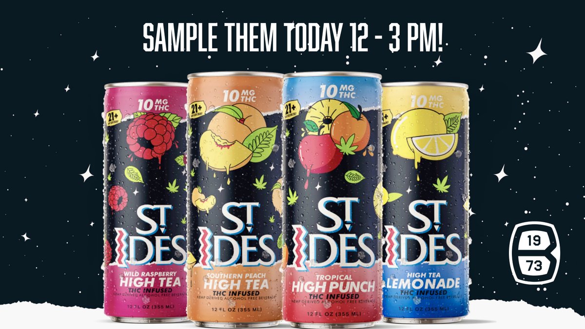 bluegrassbev's tweet photo. Stop by and sample St. Ides THC SeltzerS today (12 - 3 PM). #saturdaysamplings #stidesofficial https://t.co/awf9Y6X2bj