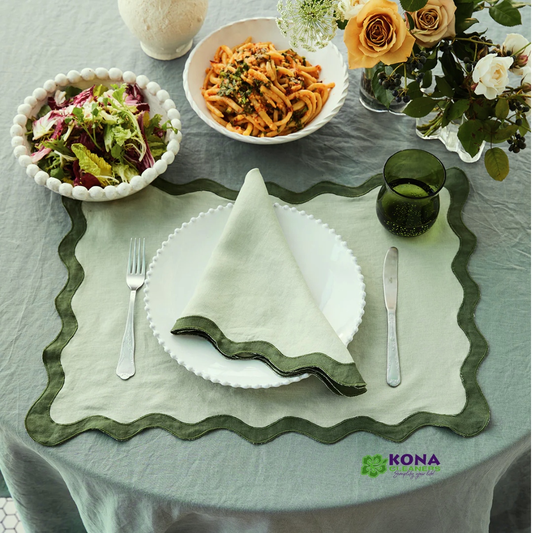 KonaCleaners's tweet image. ✨ Set the perfect table with linens that shine as bright as your hospitality! 🕊️ Kona Cleaners ensures your tablecloths, napkins, and placemats are spotless and ready to impress.

Dine in style—leave the cleaning to us! 🍽️ #KonaCleaners #TableReady #SpotlessElegance