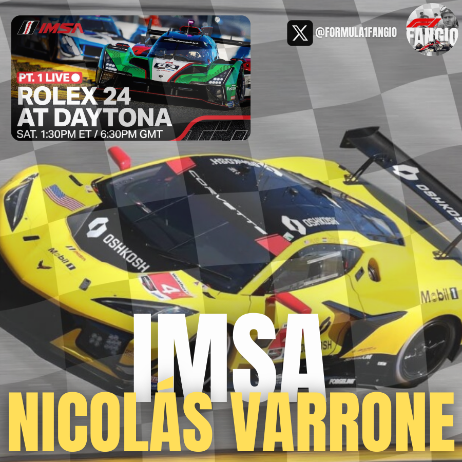 Formula1Fangio's tweet photo. 🇦🇷🏁 ¡Hoy @NicoVarrone corre en la 63° edición de las 24hs de #Daytona en #GTPRO! Largará 6° junto a @TommyMilner y @nickcatsburg en el #CorvetteZ6. Primera carrera del año en #IMSA.
¡Seguilo en vivo desde las 15:30!
👉 https://t.co/yWrBxe7J2r
@IMSA @Rolex24Hours #Varrone https://t.co/yR5Fdf72C3