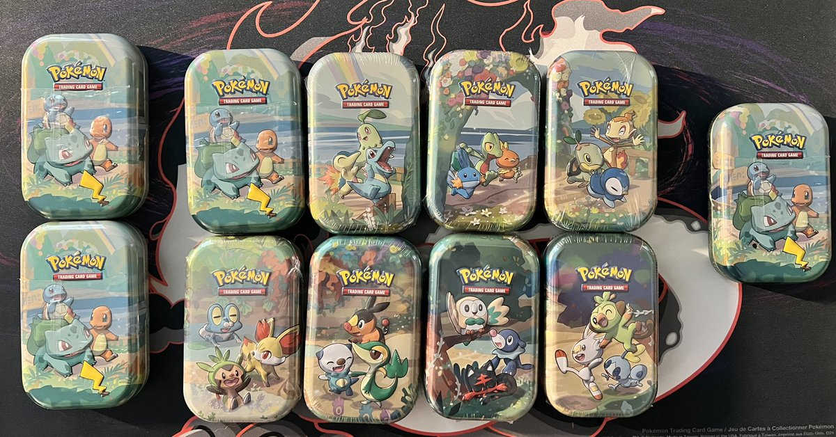 EZbreezy92's tweet photo. -25th Anni Celebrations Mini Tin Set $120

-Kanto OG Starters (x3) $21ea

🚀 exact quote will be calculated/sent upon commitment to the sale. https://t.co/wkRlrSsysX