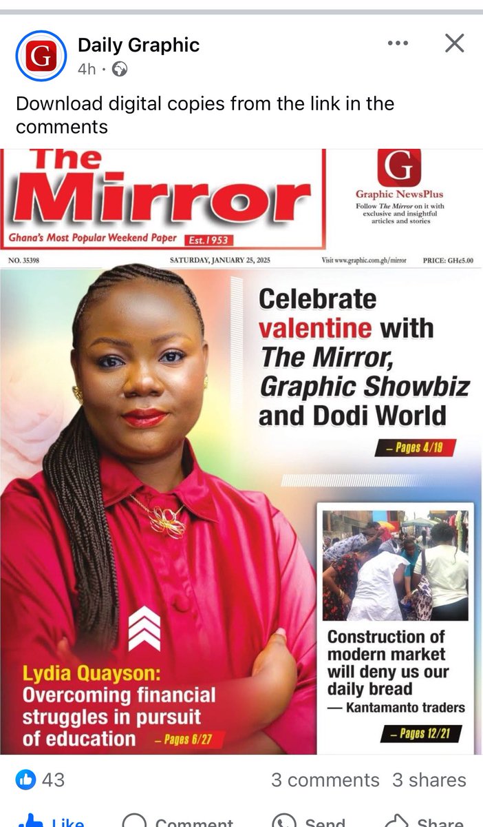 quayson_lydia's tweet photo. Grab a copy and read .
#dailygraphic https://t.co/jxNJfTQT4w