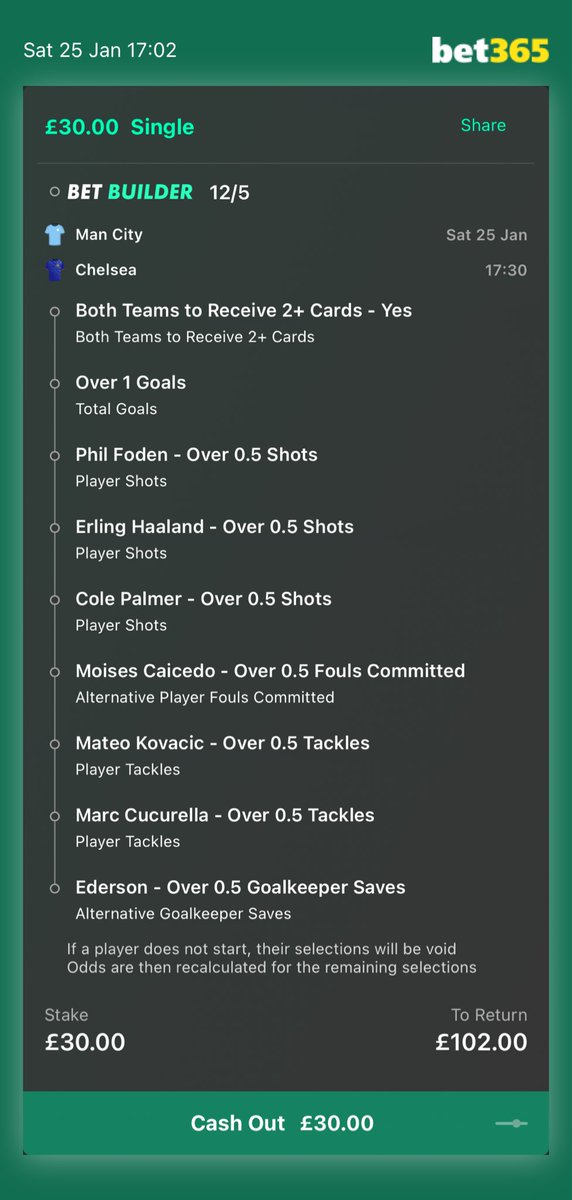 PLBetBuilder's tweet photo. Man City vs Chelsea Builder 👷‍♂️

GL On All Your Bets 🤝 https://t.co/8R50pFb52j