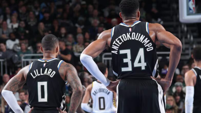 Bucks duo vs Top 10 Defenses this season: 

Giannis
33.1 PPG (1) 
12 REB
4.1 AST 
BLK 1.2 
60.6 TS% 

Dame
26.4 PPG (8) 
4 REB 
7 AST
1.5 STL 
61 TS% 

They’re the only duo in the Top 10.
