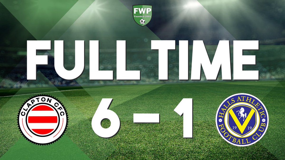 FULL-TIME: Clapton Community 6-1 Halls AFC