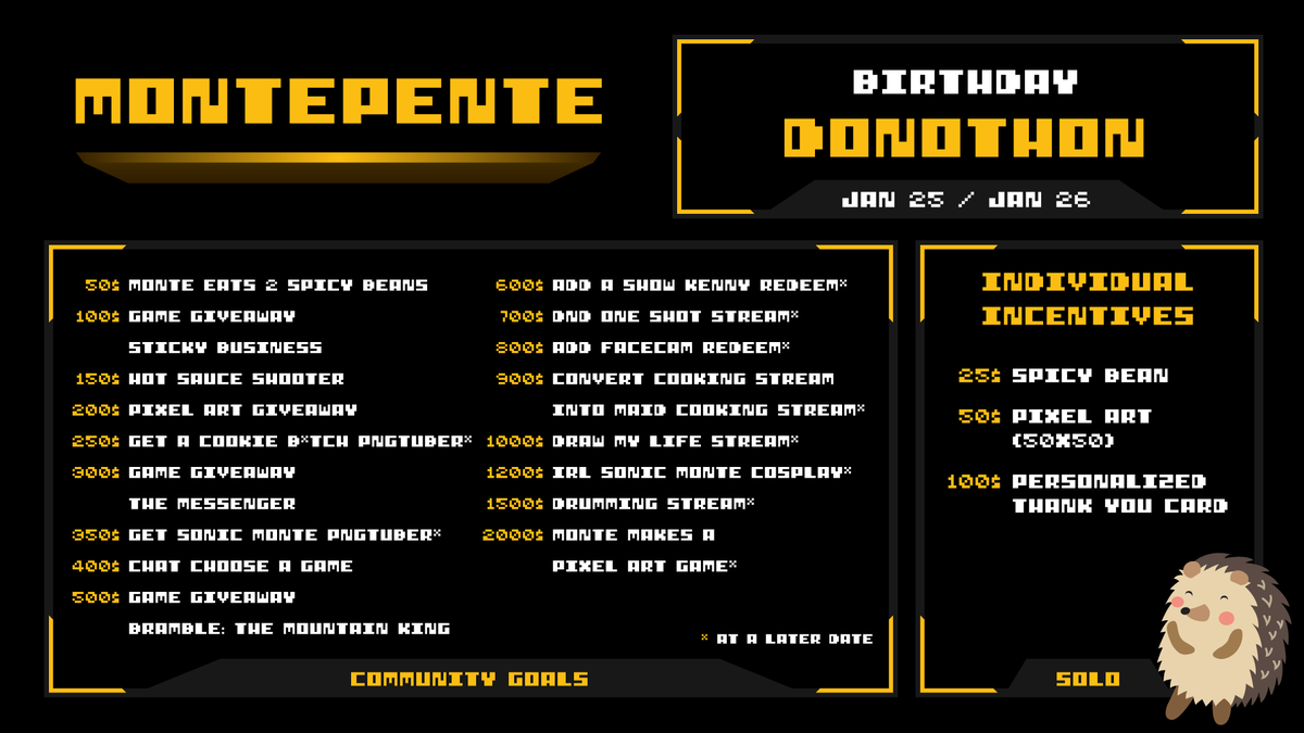 montepente's tweet image. The day is here!!! Come join us all for the festivities!!!

Love y'all!!! 🦔❤️