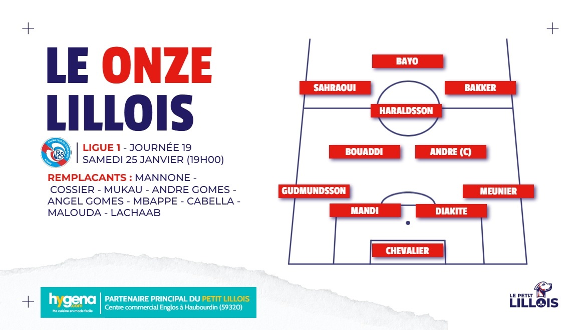 LePetitLillois's tweet photo. 👥 Voici le ONZE de départ côté Dogues pour #RSCALOSC ! Vos réactions ?
👨🍳 Avec notre partenaire @Hygena_Lille ! https://t.co/9Yw3IF4uF7