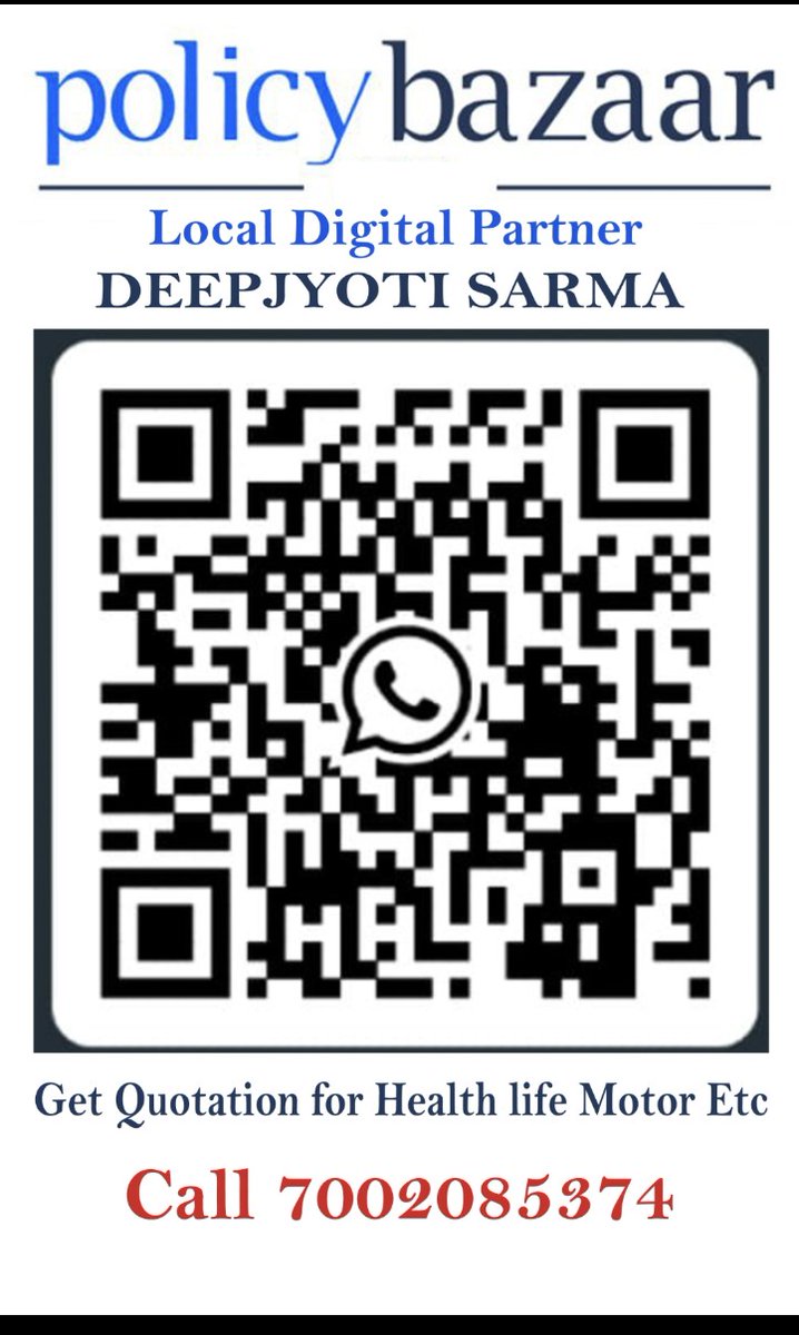 deepjsarma's tweet image. #BusinessInsurance
#InsuranceConsultant
#YourInsurancePartner

pbpartners.com/v2/partner/dee…
#InsuranceForBusiness
#PersonalInsurance
#InsuranceForPeaceOfMind
#TheRightInsurance
#Policybazaar
#policybazar
#hdfcergo
#bajajallianz

#Guwahati
#assam
#silpukhuri

Contact 7002085374