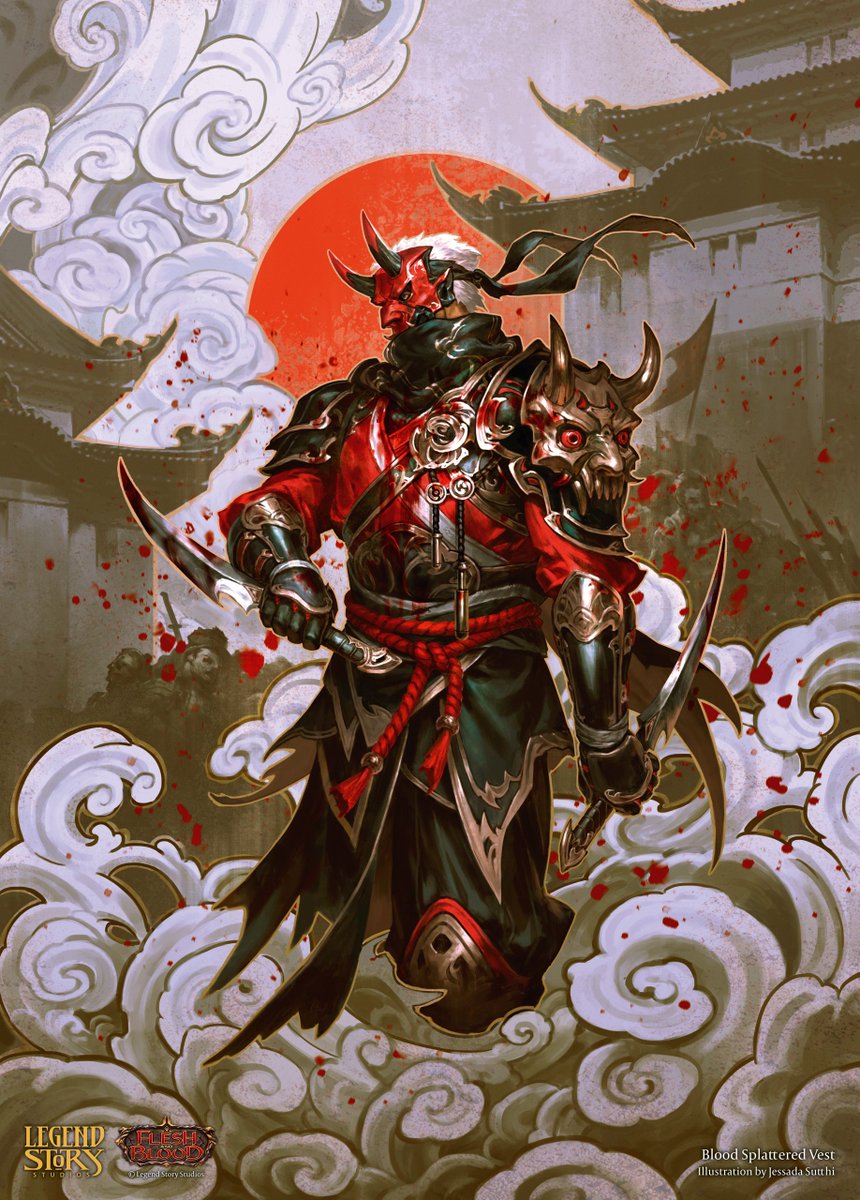 Blood Splattered Vest

Illustration I've worked on for Legend Story Studios for Flesh and Blood TCG. Copyright by Ⓒ Legend Story Studios 2024.  
Art director : Robbie Wen , Sam Yang, Mj  

#FleshAndBlood #fabtcg #illustration #digitalpainting