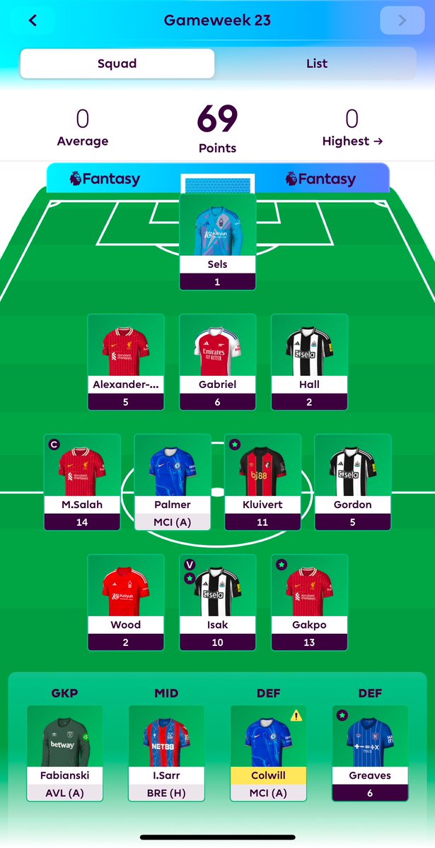 Steve_Head's tweet photo. @FPL_Harry Already did it on Wednesday night 👍 https://t.co/jVIOwl0Whg