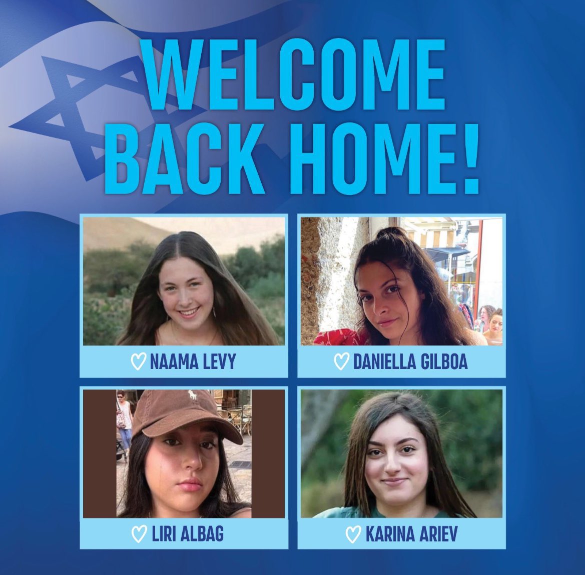HBaghamian's tweet photo. The wait is finally over.
The girls are home.
No one will be left behind.
🎗️🇮🇱 https://t.co/PGtwnXqe3p