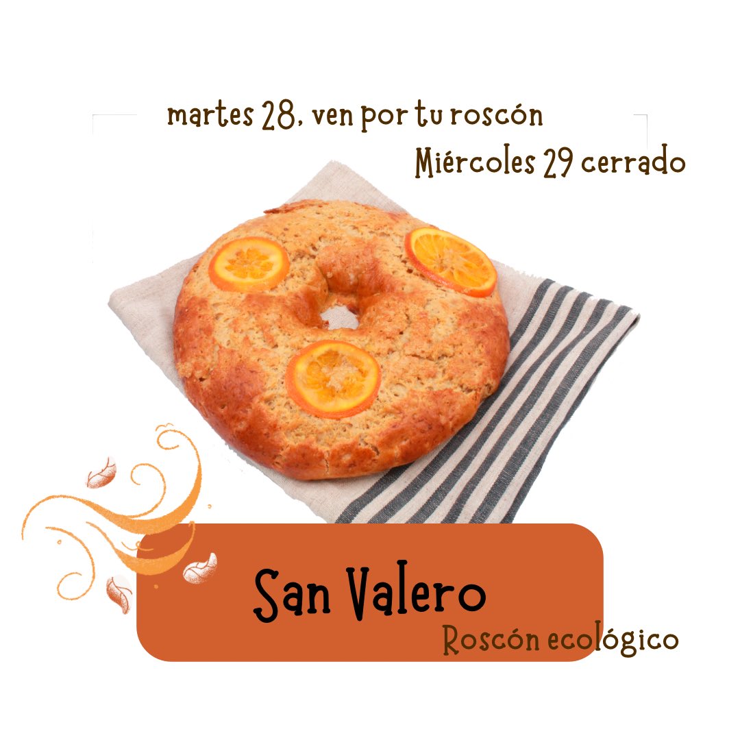 Este martes: roscón. 
El miércoles: cerrado. 
Jueves viernes y sábado os esperamos