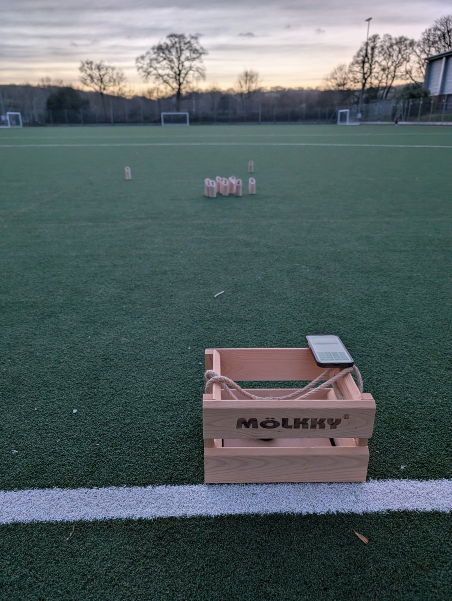 Little practice of the old Molkky! <a href="/gingercoaching/">Stephen Pritchard</a> #molkky