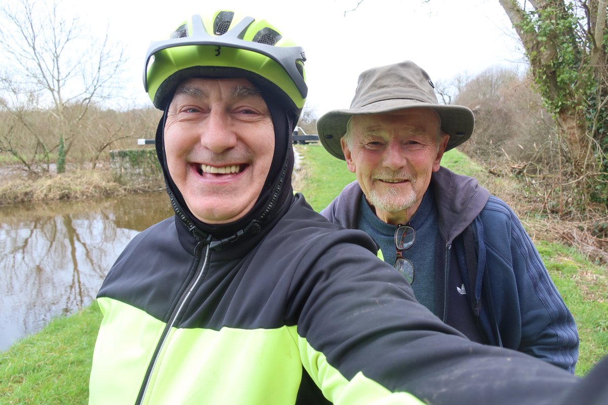 This man with me should be consulted on any development of the Barrow Tow Path.  Hail rain or snow, he voluntarily ensures the Track is litter free all year round.  Great to meet you again Ronan, the true Guardian of the #BarrowTrack