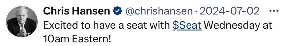 gnolydnar's tweet image. $SEAT is ripping again on news that $TRUMP hired OG Predator Catcher Chris Hansen to help fight sex predators.  Yuuuuge news and it’s just the beginning.  

@CrisHensan 

29ad8JW1YcVT3mxcvxJpe3EzWqXCGD7KaSRWrc3TEMWG