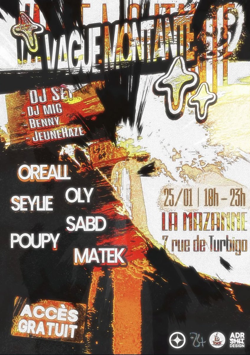 C’est ce soir qu’on fou le bordel. 

Évènement GRATUIT donc pas d’excuse, venez nombreux‼️

📍7 Rue de Turbigo - PARIS