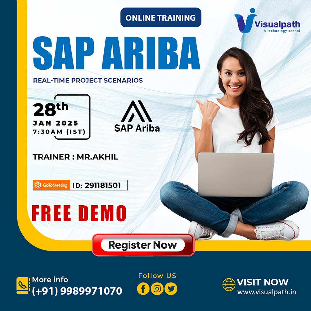 VisualpathPro's tweet photo. Join Now: https://t.co/v7nrYQZjwM
Attend Online #FreeDemo On #sapariba
Demo on: 28th January 2025 @ 7:30 AM
Call us: +91 9989971070
WhatsApp: https://t.co/n8JEQbFPM7
Visit: https://t.co/ZrFQ9mKMcb
#sap #hana #sapcloudplatform #sapb #ariba #SCM #elearning #sapbusinessone https://t.co/zkTKQpo77m