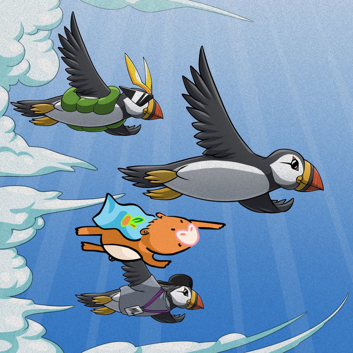 CapyPhillips's tweet photo. You never fly alone.

Capys are joining the Puffins on their flight to Abstract Chain.

Giveaway is going live in our discord shortly. https://t.co/OPDcKaDzTe