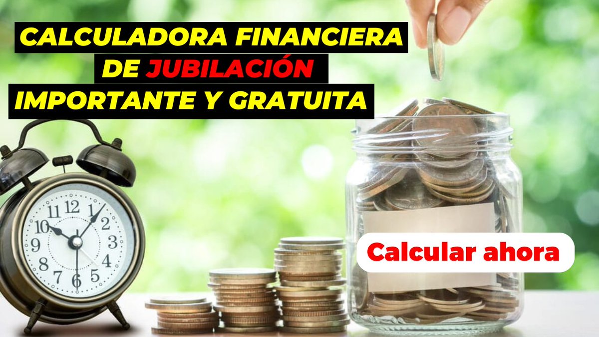 CalcFinPronline's tweet photo. ¡Planifica tu futuro con nuestra Calculadora de Jubilación Online Gratis! 🏖️ 

#inversion #SecretService #DeViernes #Atocha #zelena #LasPalmasOsasuna #Egypt 

https://t.co/zfmoaMkZMm https://t.co/A3IPmavSeG