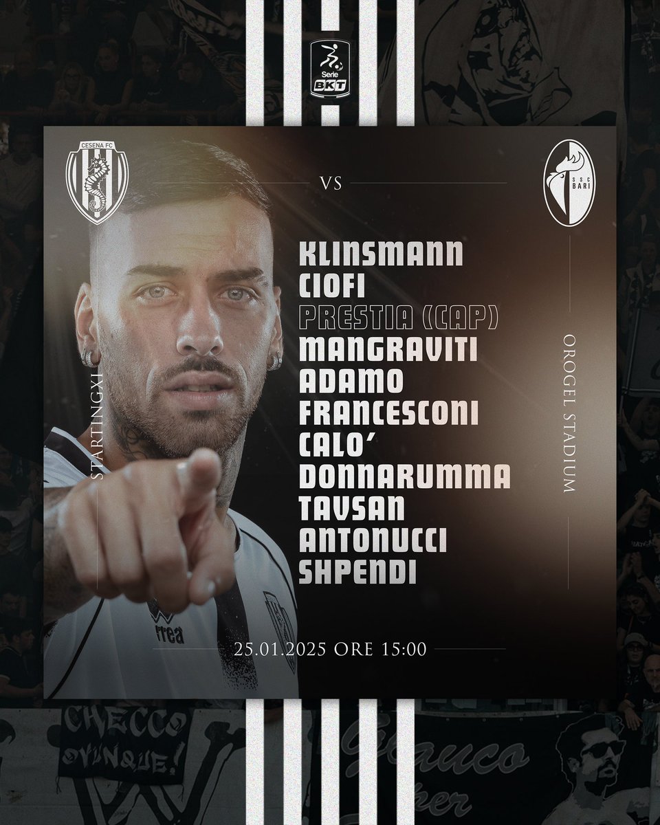 calciocesenafc's tweet photo. Un’ora a #CesBar⏳
Questi i nostri 1️⃣1️⃣👇🏼
#DAIBURDEL
Scarica l'app:
Apple -> https://t.co/ZQLDvvpieA
Android -> https://t.co/43OBcPth1Z https://t.co/opN1o7pbWk