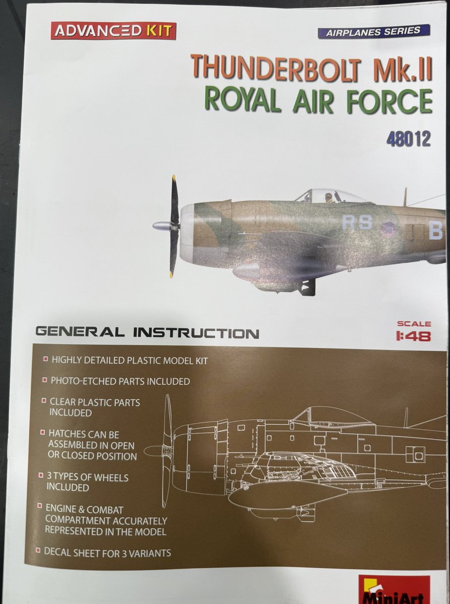 seanmh1945's tweet image. Miniart 1/48 Raf Thunderbolt Mk.II South East Asia Command
#Thunderbolt #P47 #Scalemodels #ww2 #Miniart @MiniArt_Models