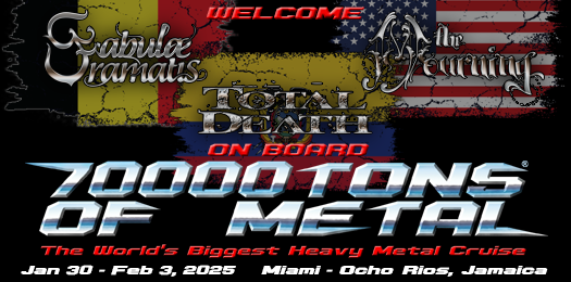 70000tons's tweet photo. Continuing our global Heavy Metal journey, we are pleased to welcome Belgian @Fabulaedramatis, @total_death from Ecuador and #THEMOURNING from the USA onboard #70000TONS OF METAL, The World's Biggest Heavy #MetalCruise

Who do you think is next?“L”et's hear those predictions! https://t.co/HczPHlihhL