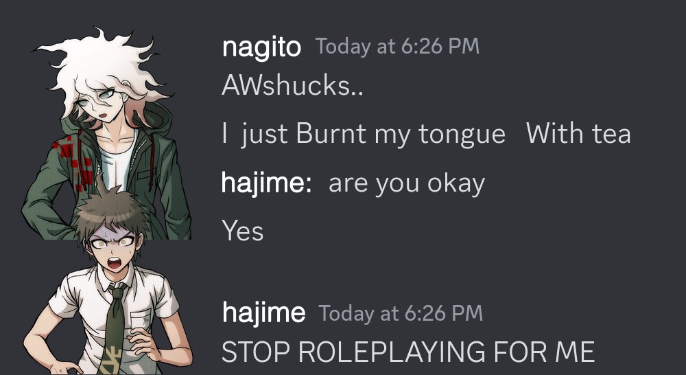 nuinatakun's tweet image. nagitos definitely an ‘aw shucks!’ guy