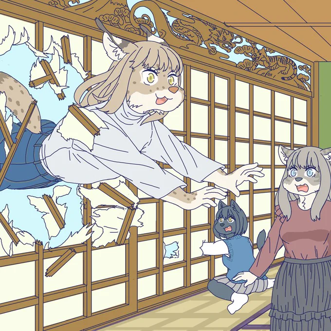 イタズラの規模がでかいシベリアオオヤマネコ 