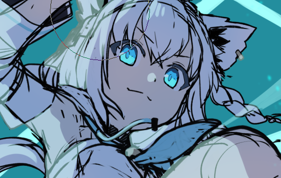 白上フブキ ,白上フブキ(通常) 「wipまた時間配信で描きます。 」|とくまろのイラスト