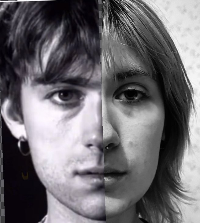 chariswrong's tweet image. throwback to the era when i obsessed over vaguely resembling damon albarn. lowkey tho cover the eyes and its pretty accurate