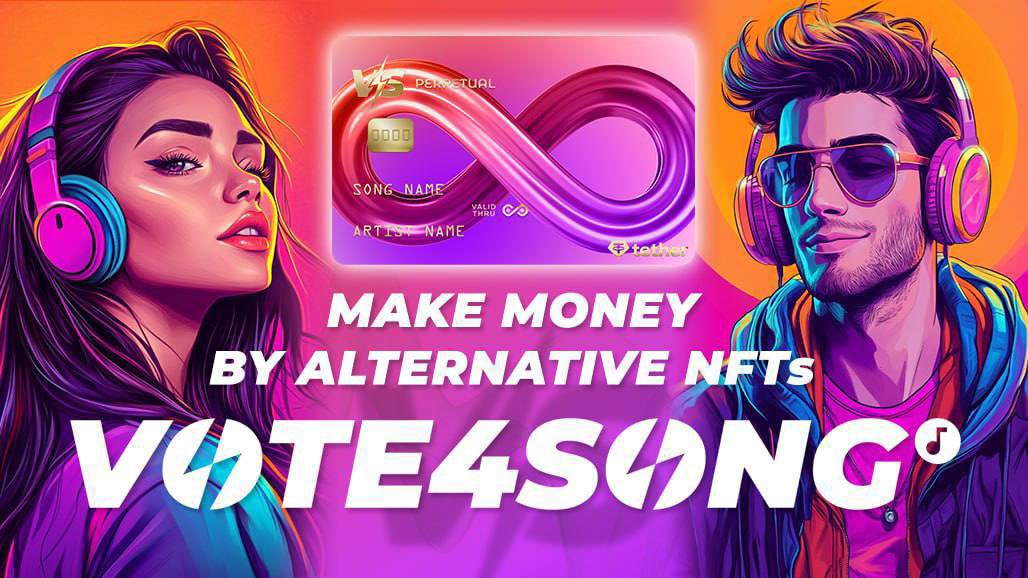 DjPrestigeUk's tweet photo. ⚡️ Vote4Song: The First Music Fantasy P2E Game with a Revolutionary Alternative NFTs – the Perpetual Cards! 🎶🚀

🎤 Your favorite songs & artists fight for glory.

🗳 Your vote decides the winner!

💲Use VSTokens (buy with USDT TRC-20) to join. 

📣Vote for your favorite tracks or get alternative NFT from the V4S Store for guaranteed participation and earning!

💥 V4S Perpetual Card:
🚀 This lifetime asset is yours to sell or gift to others. The card ensures:
-Guaranteed income for the owner 💰
-Potential for value growth 📈
-Connection to your favorite tracks and artists 🎤
-Exclusivity as the only cardholder on the V4S platform 🔑

💰 How to Play & Win:
✅ Pick your genre & join the 8 song play-off tournament. There are 3 rounds and 7 battles. 
✅ Votes decide the winners of each battle.
✅ Winners advance through rounds to the final battle for the pot.
✅ The battle fund is distributed among the winners of each level. 
✅ Participants with registered card get rewards whether their track wins or loses!

💰Click on the link to start winning!

 Collect your complimentary sign up free tokens! 

👉https://t.co/AkG9Pbm9J7