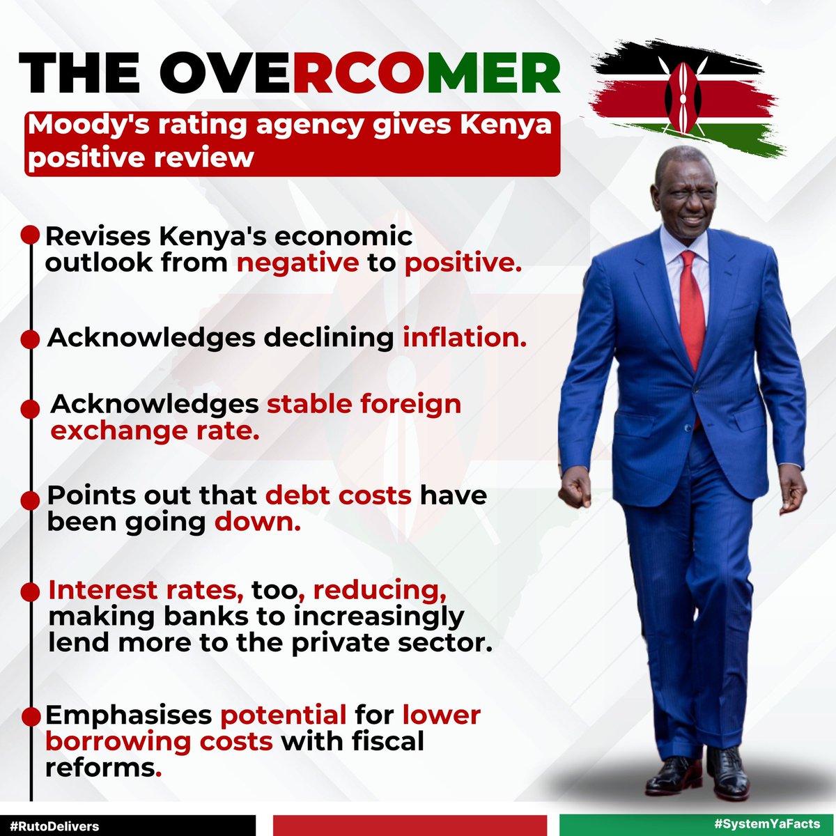 The Central Bank of Kenya's robust reserves provide a financial buffer against economic challenges, ensuring monetary stability.

#ProgressYouCanSee
Kenya Declared Positive
Rebecca Miano Rigathi Gachagua Martha Karua