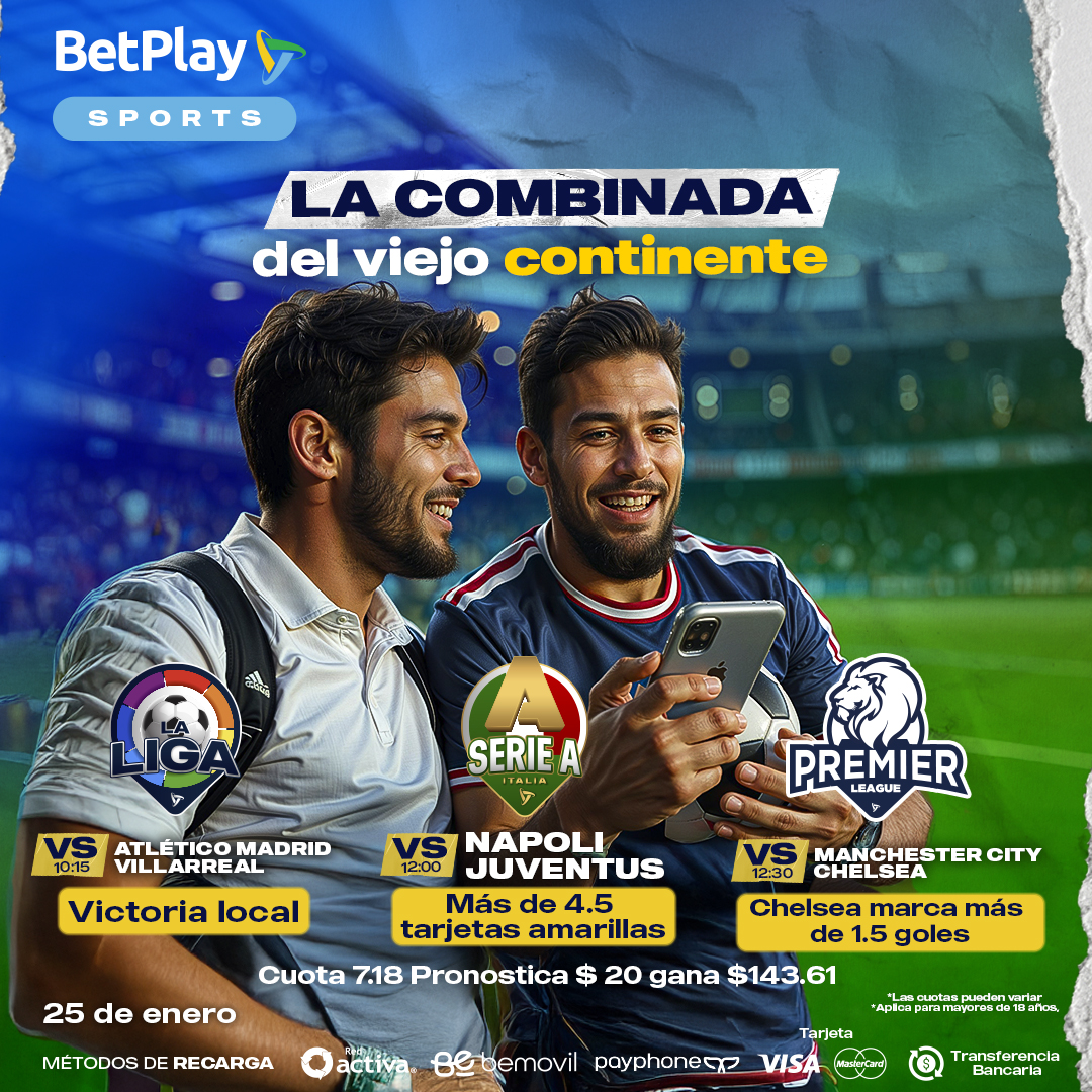 BetPlayEcuador's tweet image. Este sábado promete #fútbol del más alto nivel: los #Bianconeri, los Blues y el Submarino Amarillo, buscan imponerse como visitantes y marcar una jornada de sorpresas. 🏆✨​

y tú podrás ganar en grande con la #combinada de #BetPlay, pronosticando aquí 👉ec.betplay.bet