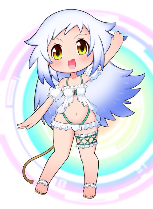 シロンちゃんinメロンちゃん水着!! 