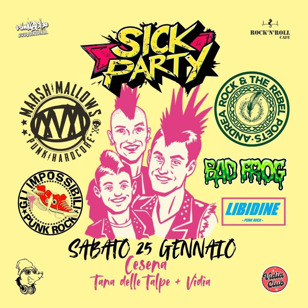 Andrea Rock (@andrearock666) on Twitter photo Oggi a Cesena !!!
Alle 18:30 live acustico c/o Tana delle Talpe (il bar di vinci al <a href="/vidiaclub/">Vidia Club</a> ) 🇮🇪
Poi ci si sposta nel locale e si assiste ai live di Libidine, Bad Frog, Impossibili e Marsh Mallows 🤘🏿
Poi si balla fino a chiusura con me e <a href="/theTerribleCece/">The Terrible Cece</a> in consolle 🎧 Oggi a Cesena !!!
Alle 18:30 live acustico c/o Tana delle Talpe (il bar di vinci al <a href="/vidiaclub/">Vidia Club</a> ) 🇮🇪
Poi ci si sposta nel locale e si assiste ai live di Libidine, Bad Frog, Impossibili e Marsh Mallows 🤘🏿
Poi si balla fino a chiusura con me e <a href="/theTerribleCece/">The Terrible Cece</a> in consolle 🎧
