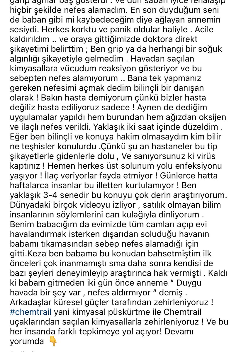 Maviturkk's tweet photo. 🔴 Matrix'ten Uyanış Başladı..

Oyuncu ve Manken olan Tuğba Özay Hanım, #chemtrails yüzünden durup dururken hastalandığını ve nefes alamadığını anlattı. Evet bu gerçeği bilmek ve anlamak önemli. https://t.co/rFBw8lyQ1A
